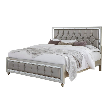 Full Silver Mirror Trim Panel Bed Frame - Dreamtide - Omega Lifestyles