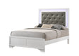 Full Size Modern White LED Upholstered Panel Bed - Dreamtide - Omega Lifestyles