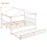 Full Size Solid Wood House Bed With Twin Trundle - Sleep Galleria