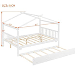 Full Size Solid Wood House Bed With Twin Trundle - Sleep Galleria
