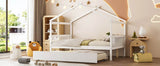 Full Size Solid Wood House Bed With Twin Trundle - Sleep Galleria