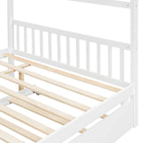 Full Size Solid Wood House Bed With Twin Trundle - Sleep Galleria