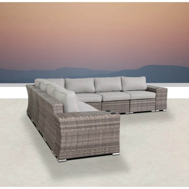 Fully Assembled Weather-Resistant Wicker Outdoor Patio Sofa - Omega Lifestyles