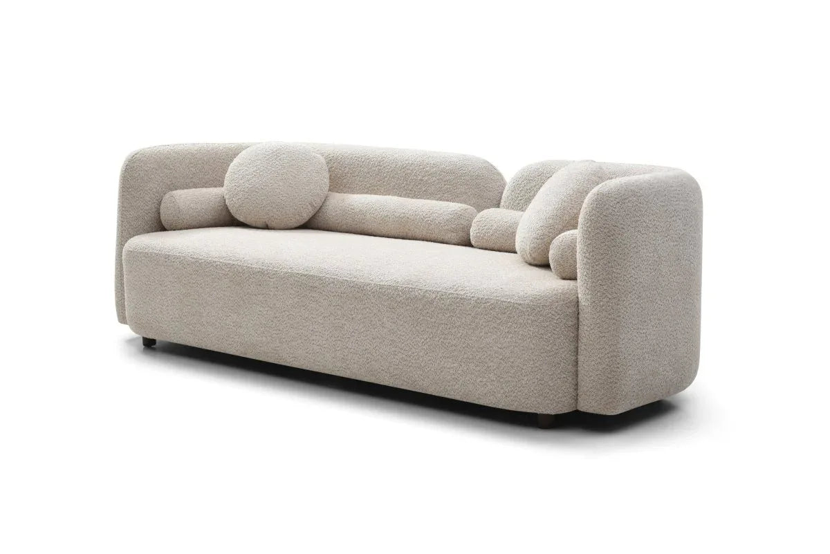Granular Velvet Medium-Soft Upholstered Modern Couch - Omega Lifestyles