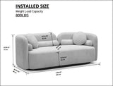 Granular Velvet Medium-Soft Upholstered Modern Couch - Omega Lifestyles