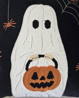 Halloween Embroidered Ghost Pumpkin Bucket Throw Pillow - Dreamtide - Omega Lifestyles