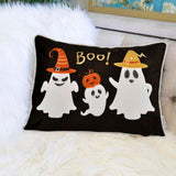 Halloween Ghost Velvet Throw Pillow With Polyester Insert - Dreamtide - Omega Lifestyles