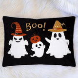 Halloween Ghost Velvet Throw Pillow With Polyester Insert - Dreamtide - Omega Lifestyles