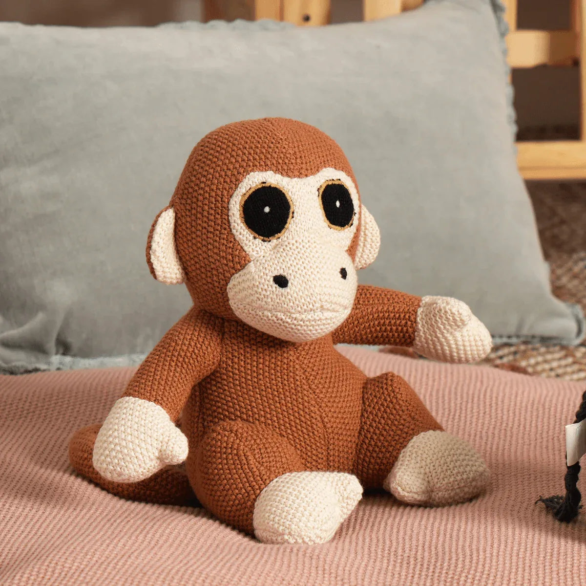 Handcrafted Soft Cotton Monkey Plush Toy - Omega Lifestyles