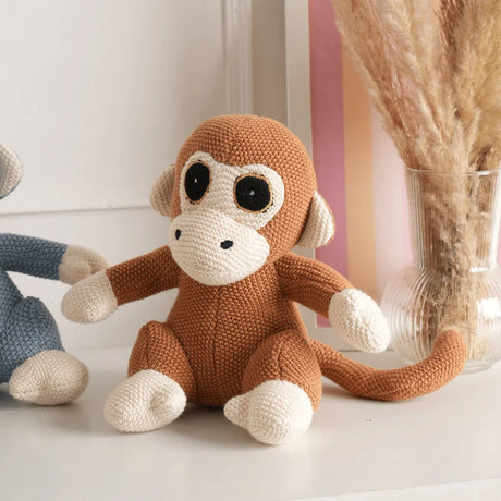 Handcrafted Soft Cotton Monkey Plush Toy - Omega Lifestyles