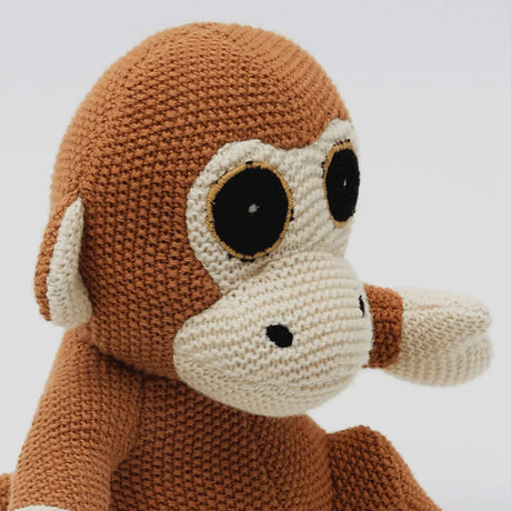 Handcrafted Soft Cotton Monkey Plush Toy - Omega Lifestyles