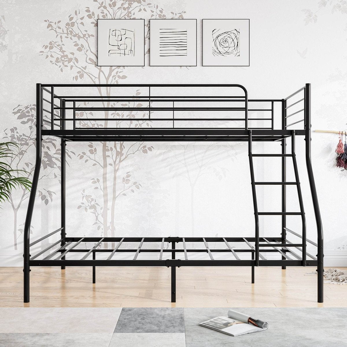 Heavy Duty Twin - Over - Full Metal Bunk Bed Frame - Dreamtide - Omega Lifestyles