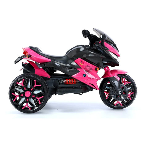 Kids 3-Wheel Ride-On Motorcycle With PU Seat Lighting - Omega Lifestyles