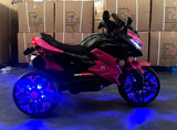 Kids 3-Wheel Ride-On Motorcycle With PU Seat Lighting - Omega Lifestyles