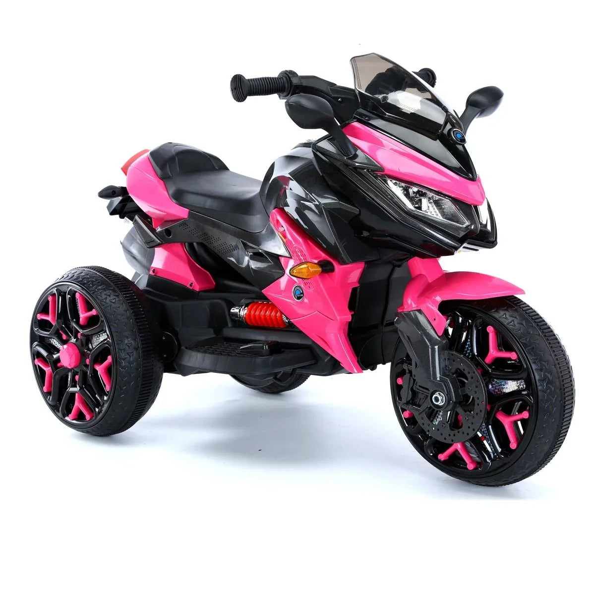 Kids 3-Wheel Ride-On Motorcycle With PU Seat Lighting - Omega Lifestyles