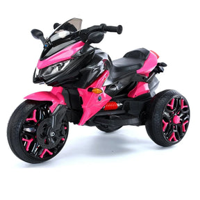 Kids 3-Wheel Ride-On Motorcycle With PU Seat Lighting - Omega Lifestyles
