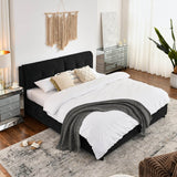 King Chenille Upholstered Hydraulic Storage Platform Bed Frame - Dreamtide - Omega Lifestyles
