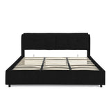 King Chenille Upholstered Hydraulic Storage Platform Bed Frame - Dreamtide - Omega Lifestyles
