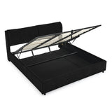 King Chenille Upholstered Hydraulic Storage Platform Bed Frame - Dreamtide - Omega Lifestyles