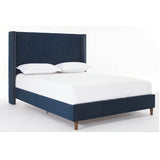 King Classic Velvet Upholstered Bed Frame With Wingback Headboard - Dreamtide - Omega Lifestyles