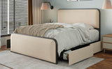 King Modern Metal Upholstered Bed Frame With Storage Drawers - Dreamtide - Omega Lifestyles
