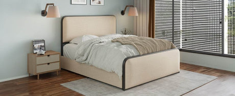 King Modern Metal Upholstered Bed Frame With Storage Drawers - Dreamtide - Omega Lifestyles