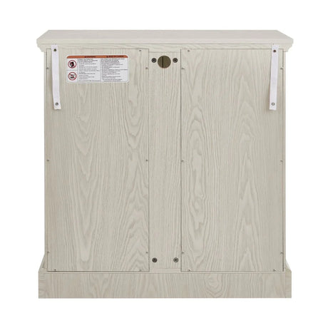 LED Antique White Glass Display Cabinet With LED Lighting - Omega Lifestyles