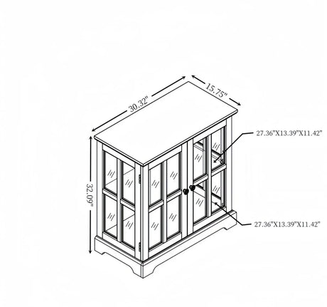 LED Antique White Glass Display Cabinet With LED Lighting - Omega Lifestyles