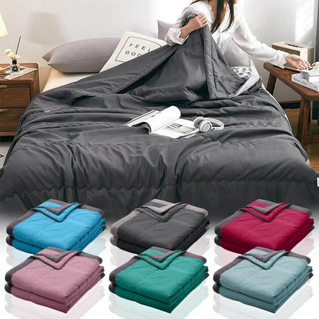 Lightweight Double-Sided Cooling Breathable Polyester Blanket - Omega Lifestyles