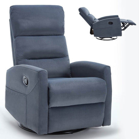 Manual Swivel Rocking Recliner Chair With Cushion Back - Dreamtide - Omega Lifestyles