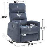Manual Swivel Rocking Recliner Chair With Cushion Back - Dreamtide - Omega Lifestyles
