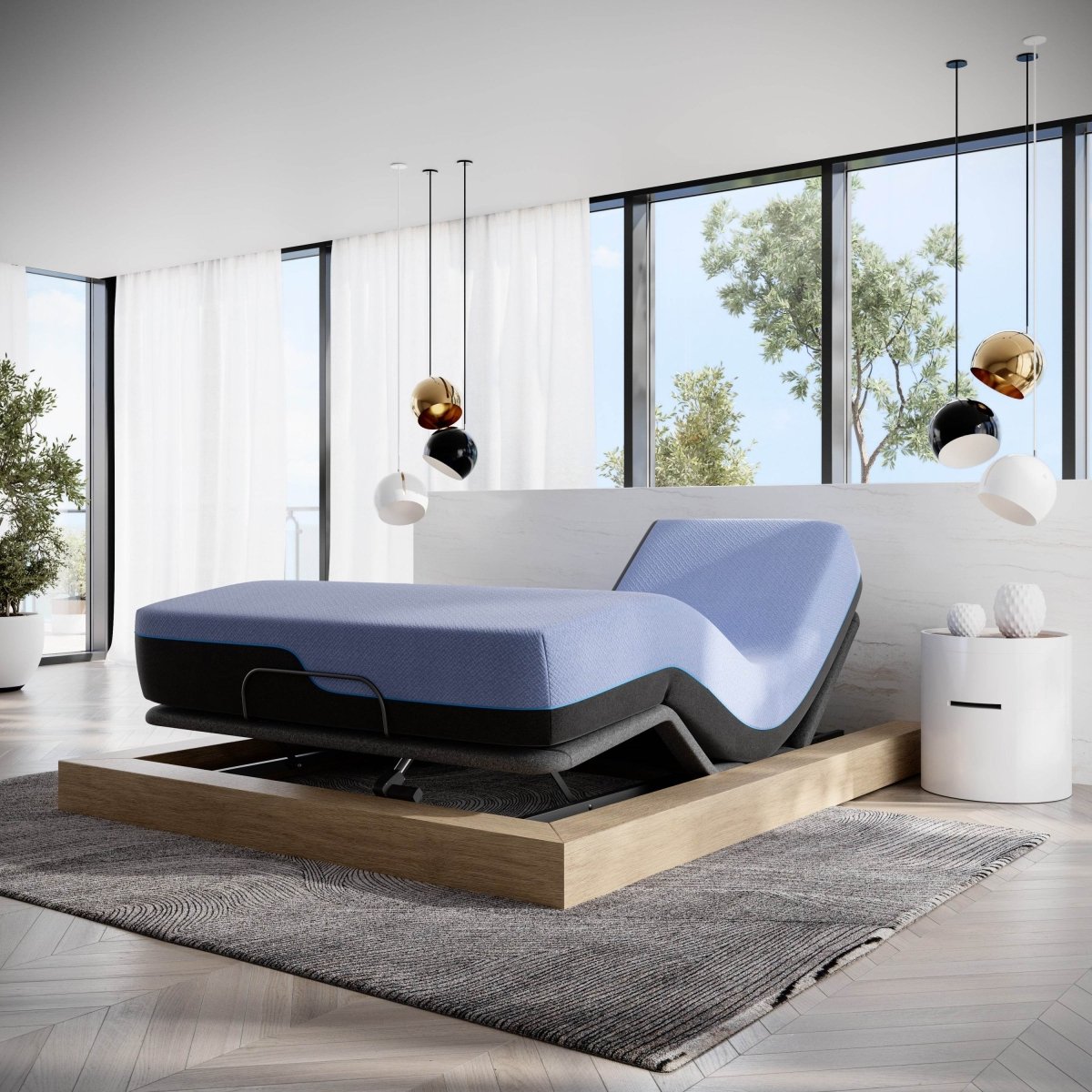 Medium 12 - Inch Plush Hybrid Cooling Foam Coil King Mattress - Dreamtide - Omega Lifestyles