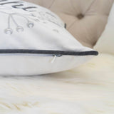 Merry Bright Embroidered Velvet Christmas Throw Pillow - Dreamtide - Omega Lifestyles