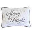 Merry Bright Embroidered Velvet Christmas Throw Pillow - Dreamtide - Omega Lifestyles