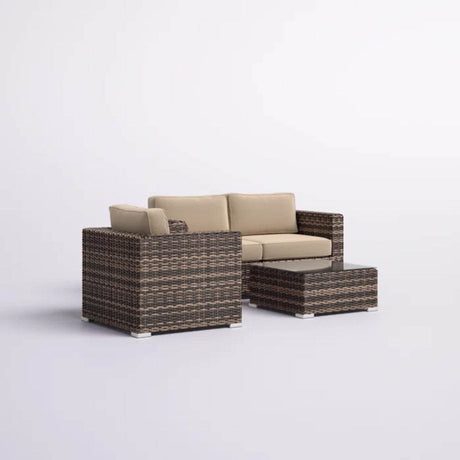 Modern Brown HDPE Wicker Outdoor Seating Group With Cushions - Dreamtide - Omega Lifestyles