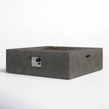 Modern Concrete Push - Button Ignition Outdoor Fire Pit Table - Dreamtide - Omega Lifestyles