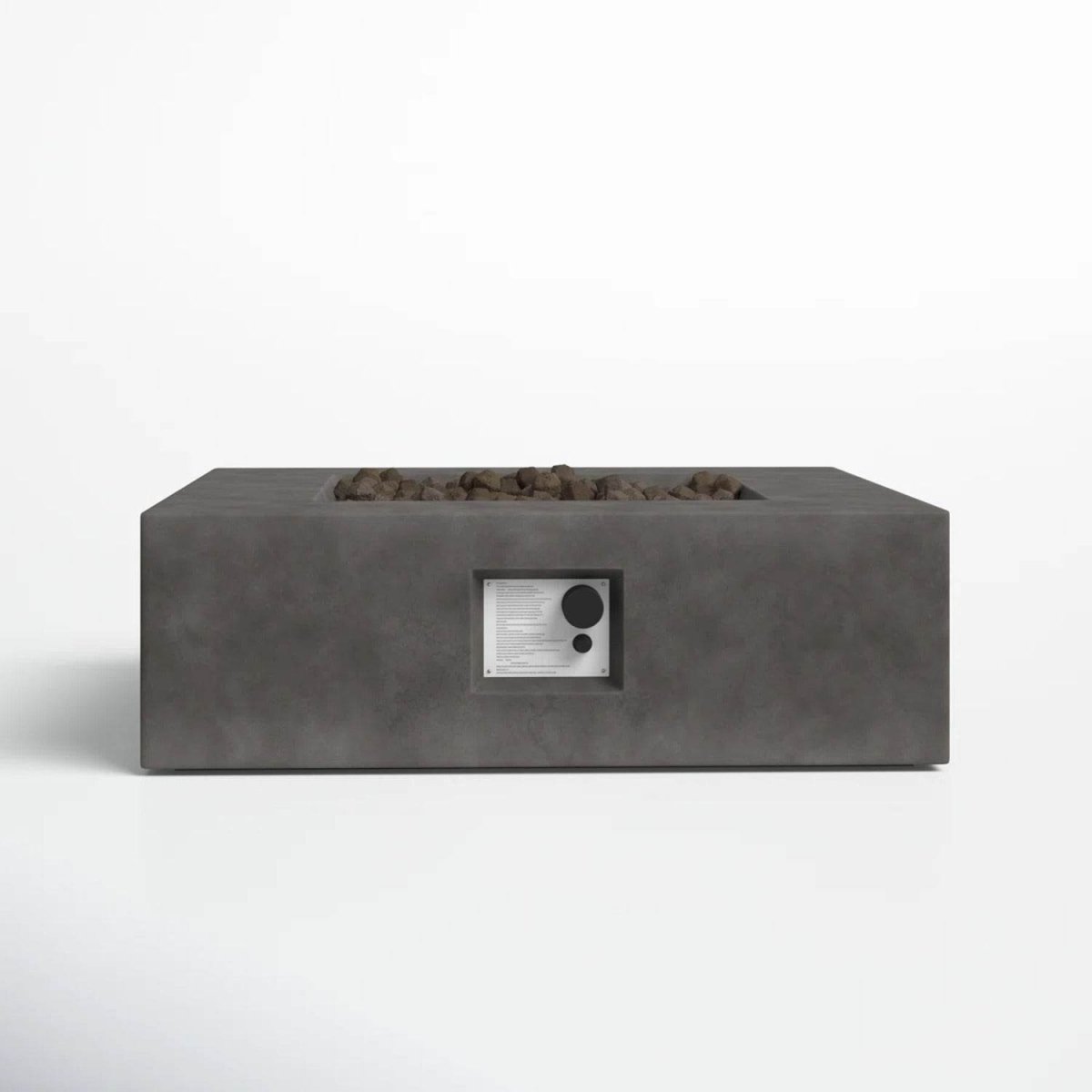 Modern Concrete Push - Button Ignition Outdoor Fire Pit Table - Dreamtide - Omega Lifestyles