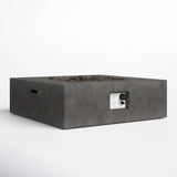 Modern Concrete Push - Button Ignition Outdoor Fire Pit Table - Dreamtide - Omega Lifestyles