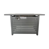 Modern Gray Steel 50000 BTU Outdoor Fire Pit Table - Dreamtide - Omega Lifestyles