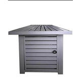 Modern Gray Steel 50000 BTU Outdoor Fire Pit Table - Dreamtide - Omega Lifestyles