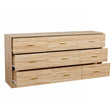 Modern Natural Engineered Wood 9-Drawer Dresser - Sleep Galleria