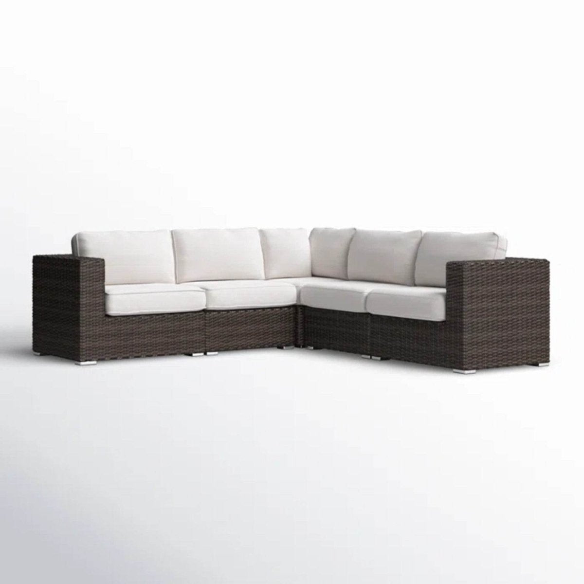 Modern Outdoor Wicker Sectional Lounge Set With Cushions - Dreamtide - Omega Lifestyles
