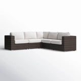 Modern Outdoor Wicker Sectional Lounge Set With Cushions - Dreamtide - Omega Lifestyles