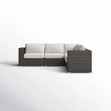 Modern Outdoor Wicker Sectional Lounge Set With Cushions - Dreamtide - Omega Lifestyles