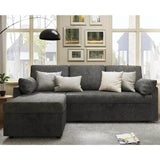 Modern Sleeper Sofa Bed With Storage Chaise - Omega Lifestyles