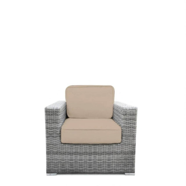 Modern Weather - Resistant Outdoor Wicker Club Chair With Cushions - Dreamtide - Omega Lifestyles