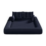 Multi-Functional Foldable Teddy Fabric Sleeper Sofa Bed - Omega Lifestyles