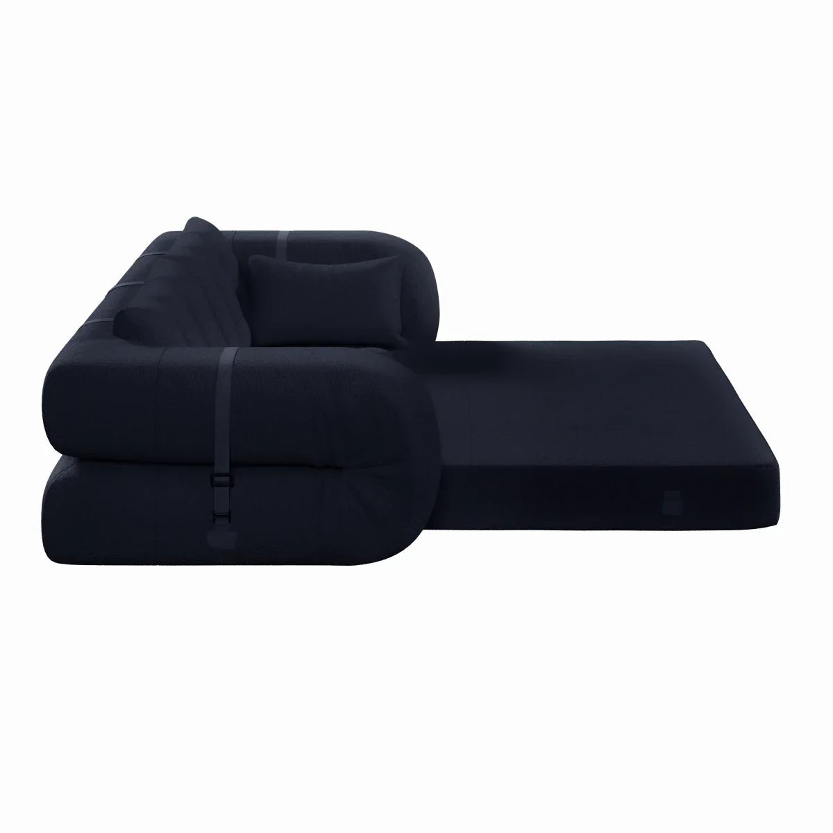 Multi-Functional Foldable Teddy Fabric Sleeper Sofa Bed - Omega Lifestyles