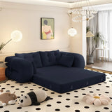 Multi-Functional Foldable Teddy Fabric Sleeper Sofa Bed - Omega Lifestyles