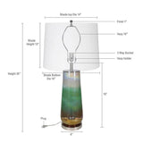 Multicolor Glass Round Plug-In Table Lamp - Sleep Galleria